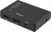 DELTACO PRIME HDMI-7005, 4 Poorts HDMI 1.4a splitter, met 3D, 4K en HDCP 1.3 ondersteuning