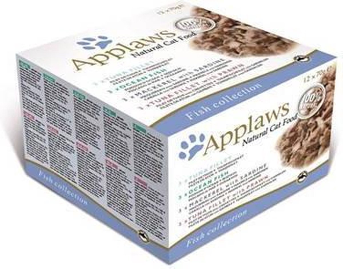 Applaws Applaws cat blik adult multipack fish selection kattenvoer 12x70 gr