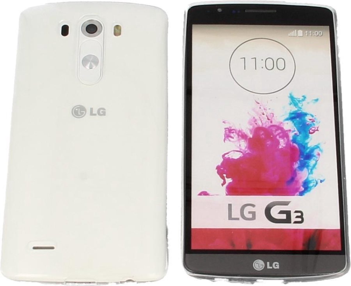 LG G3 D855, 0.35mm Ultra Thin Matte Soft Back Skin case Transparant