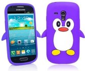 Samsung Galaxy Trend Lite S7390 Pinguin hoesje Paars