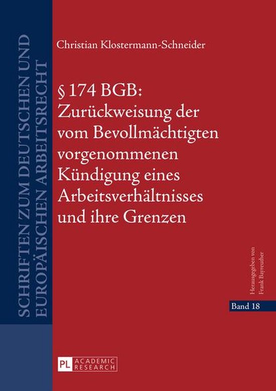 Schriften zum deutschen und europaeischen Arbeitsrecht 18 -  ... - cover