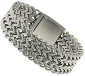 Bukovsky - Geborstelde Stalen Heren Armband - "Excellent Small" - 24 cm - Zilverkleur - Mat - Edelstaal - 316L Stainless Steel