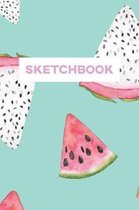 Sketchbook: Watermelon Dragonfruit Fruit Food Cute