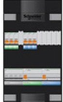 Schneider groepenkast, 3 fase, 6 lichtgroepen 16A, achter 2 x 30mA, 1 hoofdschakelaar [ADVG43434H3]