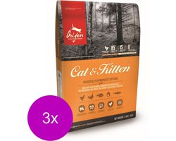Orijen Whole Prey Cat & Kitten Kip&Kalkoen - Kattenvoer - 3 x 1.8 kg