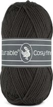 Durable Cosy Fine - acryl en katoen garen - Charcoal, heel donker grijs 2237 - 5 bollen