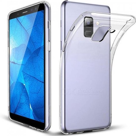 vier keer domesticeren oase Samsung Galaxy J6 Plus Hoesje - Siliconen Back Cover - Transparant | bol.com