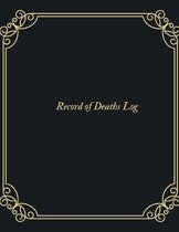 Record of Deaths Log