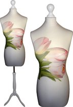 Tulpen paspop met witte sparkling driepoot 40/42