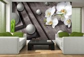 Modern Abstract Flowers Design Photo Wallcovering