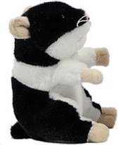 Pluche hamsters knuffel 13 cm zwart