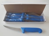CCblades 6 stuks Blauw Uitbeen,keukenmessen gebogen 15 cm flexibel in Kartonnen doos verpakt