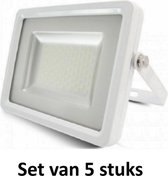 20W LED Bouwlamp| Wit |4000K (Koel  Wit)|vervangt 100W halogeen | Set van 5