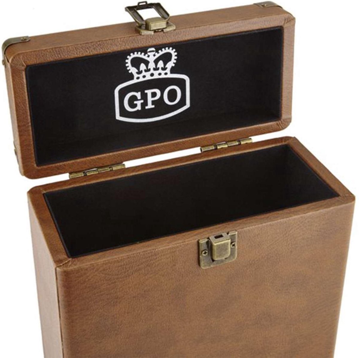 GPO CASE12BRO - 12" opbergkoffer LP's, bruin