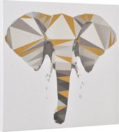 Poster op perkamentpapier - olifant - 40x40x2,8cm