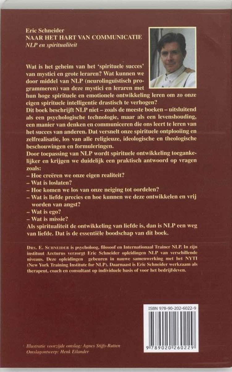 Portret van Eric Schneider, auteur van 'Naar het hart van communicatie: NLP en spiritualiteit'.