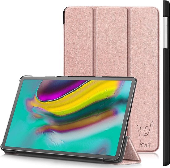 Étui pour Samsung Galaxy Tab S5e - Étui pour livre intelligent - iCall - Or  rose | bol.com