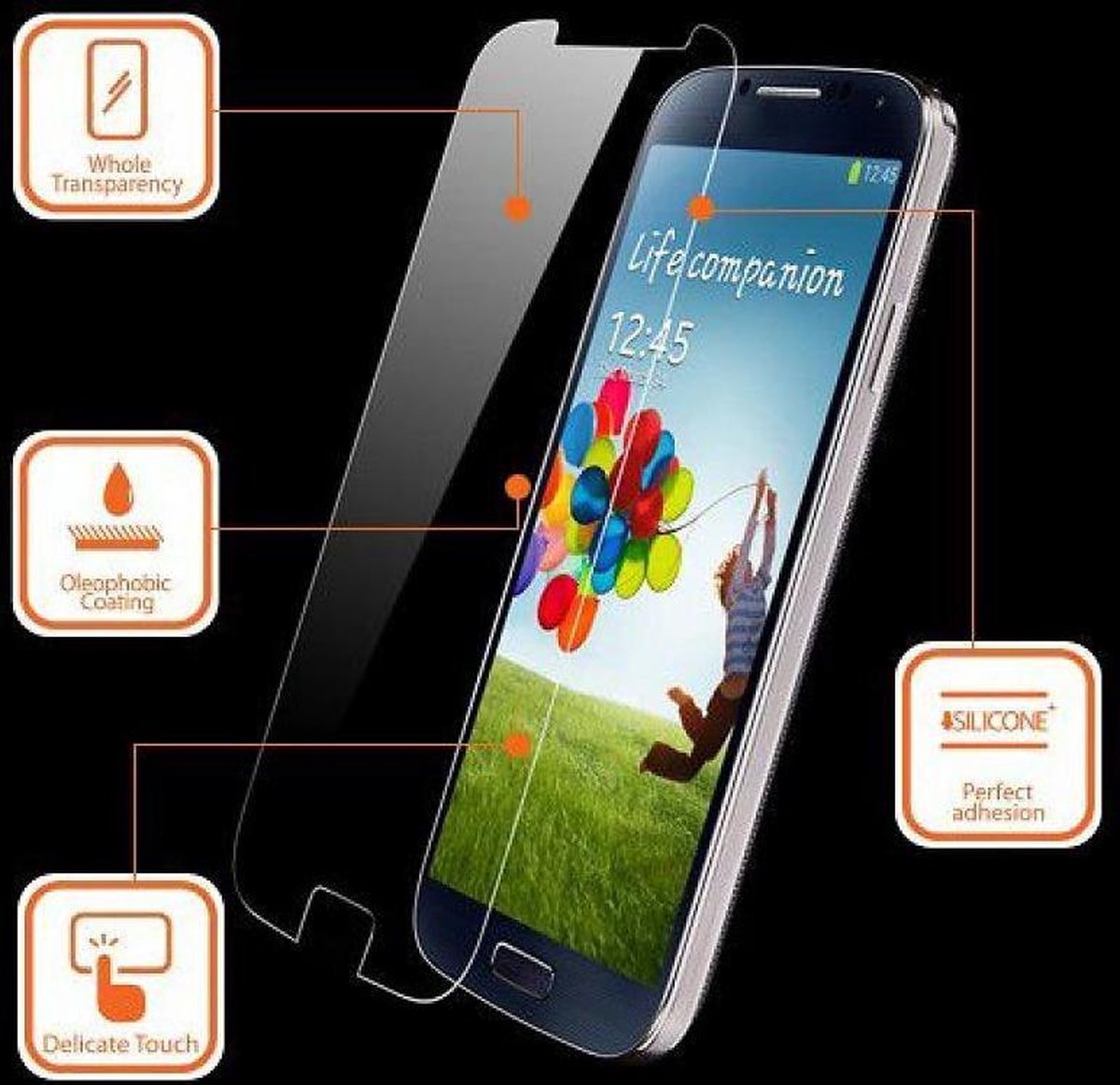 Display Glas Screenprotector geschikt voor Samsung Galaxy A3 2017