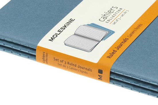 Moleskine Cahier Journals - Pocket - Gelinieerd - Blauw - set van 3 - Moleskine