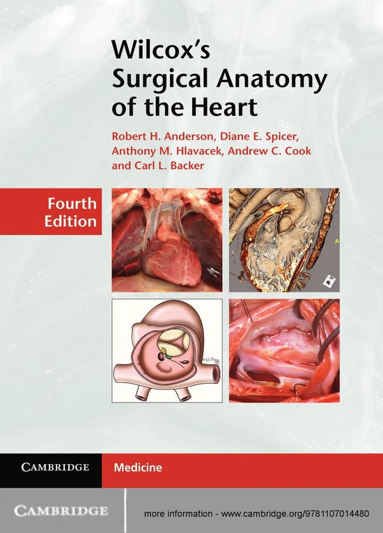 De vierde editie van Wilcox's Surgical Anatomy of the Heart, met afbeeldingen van het hart.
