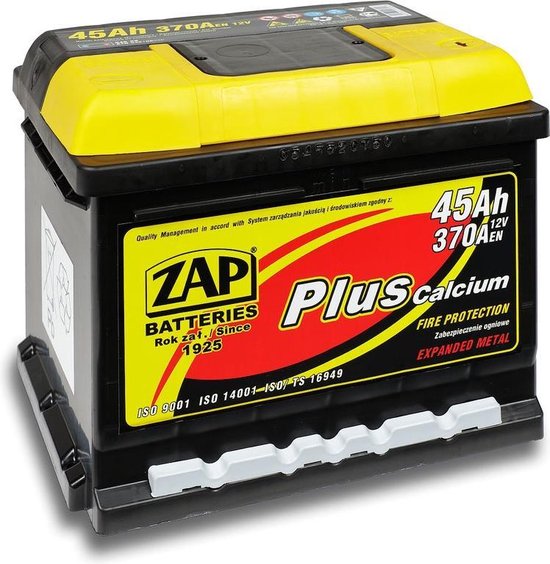 Batterie de démarrage Zap 12 volts 45 ampères | bol