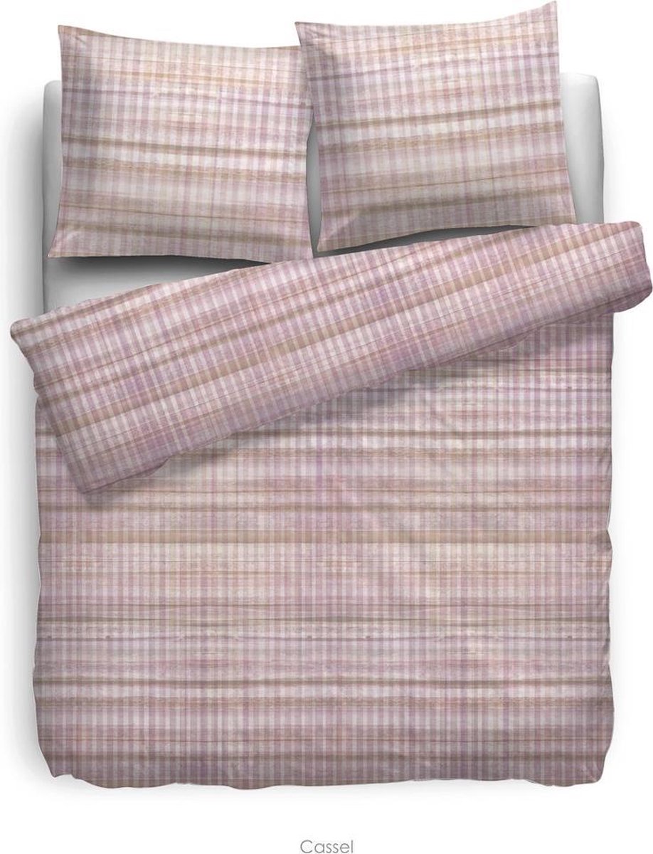 Heckettlane HnL Living Cassel - Dekbedovertrek - Katoensatijn - Litsjumeaux extra breed - 260 x 200/220 - Multi roze