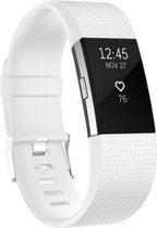 Siliconen polsbandje voor de Fitbit Charge 2 Maat L - Wit