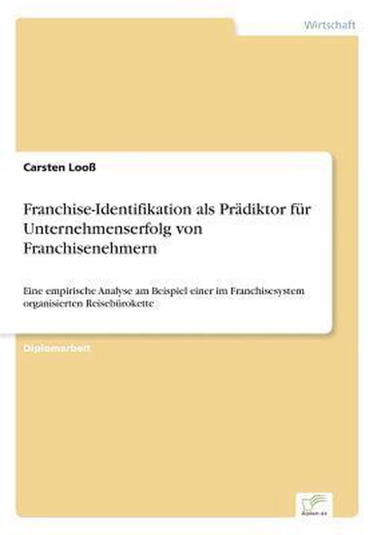 Franchise-Identifikation als Prädiktor für Unternehmenserf ... - cover