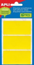 68x Apli gekleurde etiketten in etui geel (2071)
