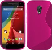 Motorola Moto G 2014 2e gen. Silicone Case s-style hoesje Roze