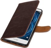 Mocca Pull-Up PU booktype wallet cover hoesje voor Huawei Honor 6x 2016