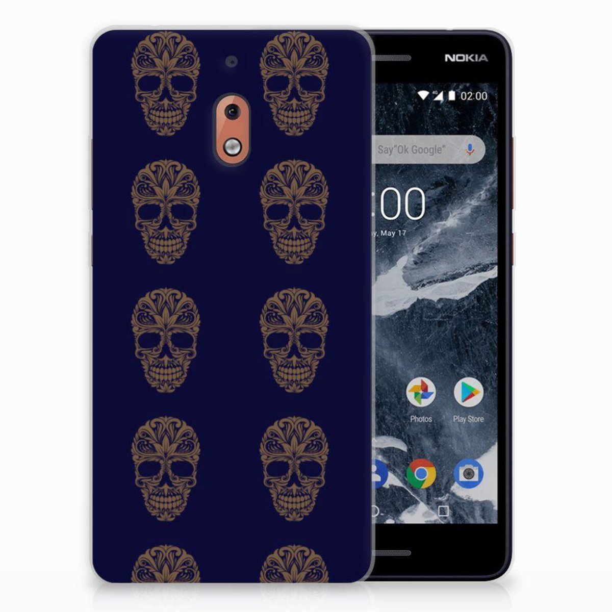 Samsung Galaxy M20 Hoesje met Magneet Pattern Orange