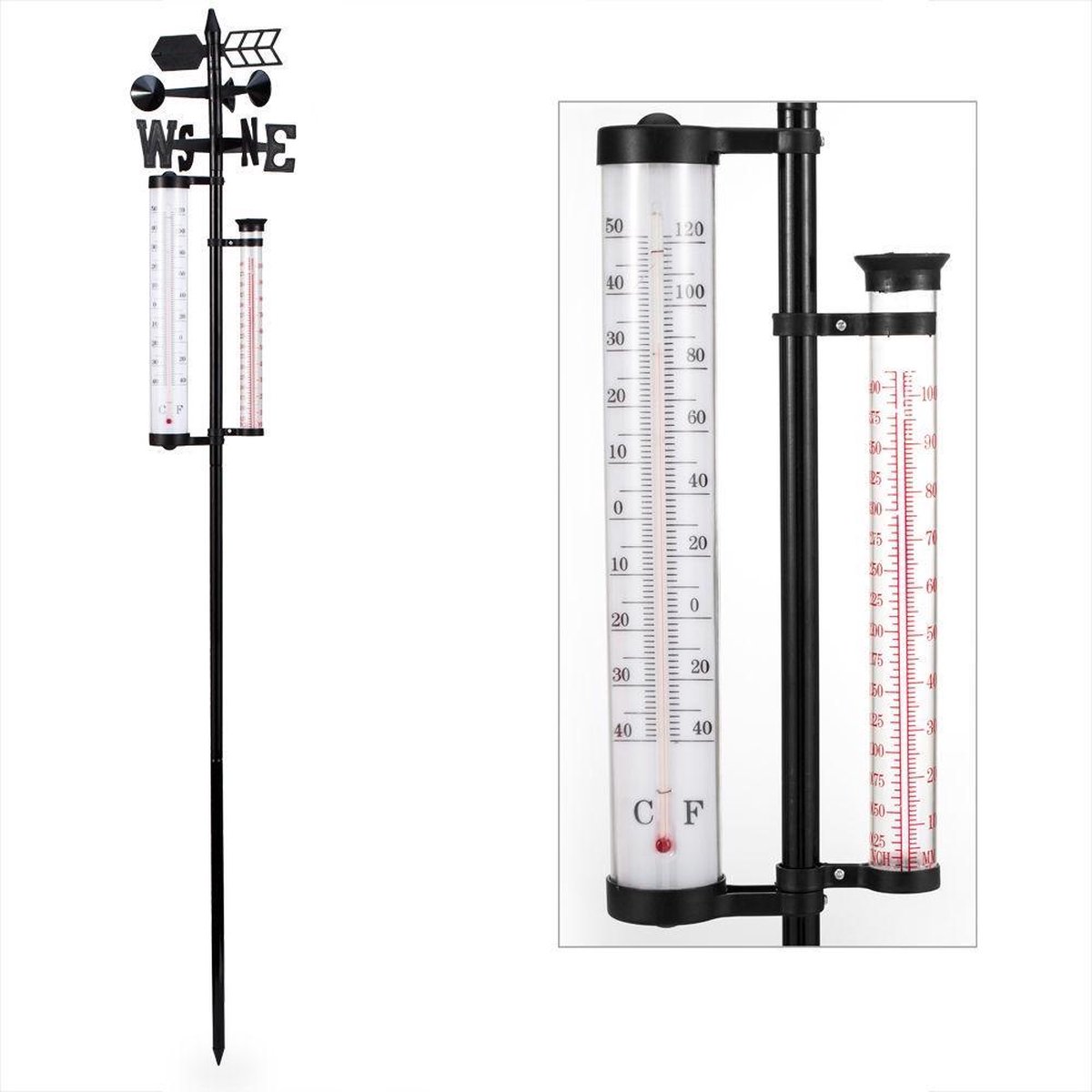 Multi Weerstation Met Regenmeter / Windmeter Thermometer