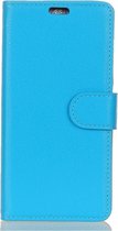 Shop4 - Sony Xperia XA2 Ultra Hoesje - Wallet Case Lychee Blauw