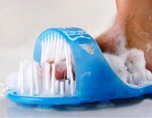 Voetscrubber Massage Borstel| Voet Scrubber | Shower Feet | Makkelijk voeten wassen en scrubben in de Douche | Kleur Blauw