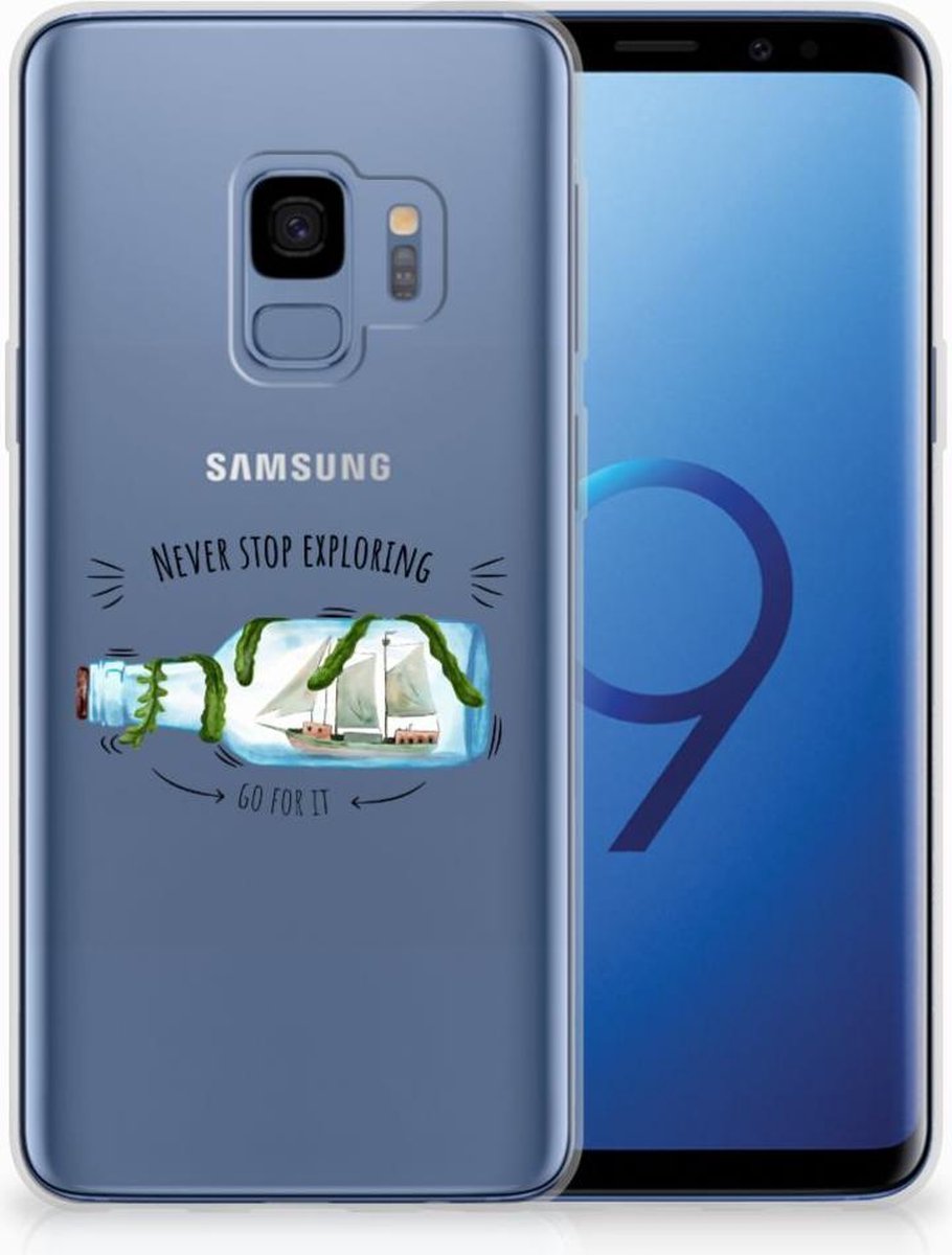 Back Cover voor Samsung Galaxy S9 Telefoonhoesje met Naam Boho Bottle