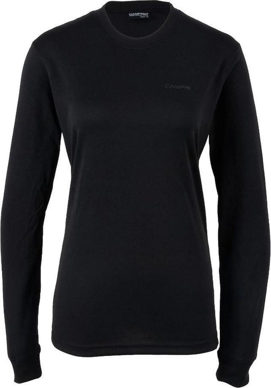 Campri Thermoshirt lange mouw Sportshirt - Dames - Maat XS - Zwart | bol.com