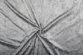 Velours de panne stof - Lichtgrijs - 10 meter