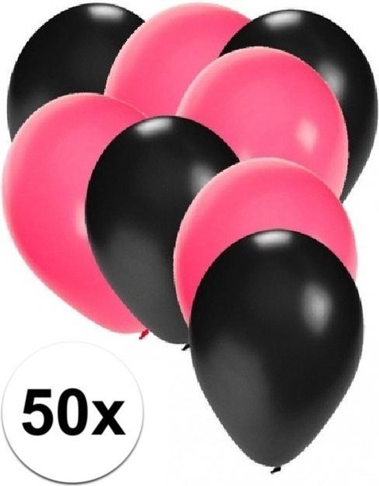 50x ballons blancs et rose clair - ballons boutons