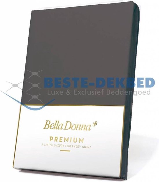 Hoeslaken Bella Donna Premium Jersey - Anthracite Clair (0215) - 180x190-200x220