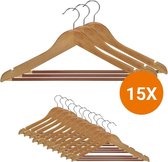 15x Houten kledinghangers
