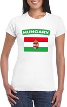 T-shirt met Hongaarse vlag wit dames L