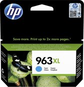 HP 963XL - 22.77 ml - hoog rendement - cyaan - origineel - inktcartridge - voor Officejet Pro 9010, 9012, 9013, 9014, 9015, 9016, 9018, 9019, 9020, 9022, 9023, 9025, 9028