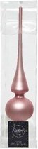 Glazen piek - mat - 26 cm - steen roze