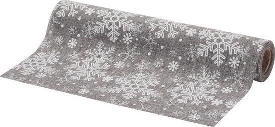Zin taxi veronderstellen Kerst diner tafelloper zilver met sneeuwvlokken 250 x 21 cm - polyester -  Kerst... | bol.com