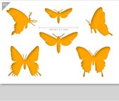 QBIX Vlinders Sjabloon A5 Formaat Kunststof - Middelste vlinder is 7cm breed