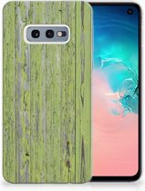 Geschikt voor Samsung Galaxy S10e TPU Hoesje Design Green Wood