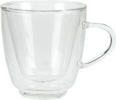 Cosy & Trendy Isolate Beker - Glas - 16 cl - Ø 8.5 cm x 9 cm - Koffie - Set-2 - Dubbelwandig