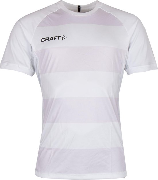 Craft Progress Graphic SS Shirt Heren Sportshirt - Maat S  - Mannen - wit/grijs
