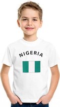 Wit kinder t-shirt Nigeria XS (98-104)